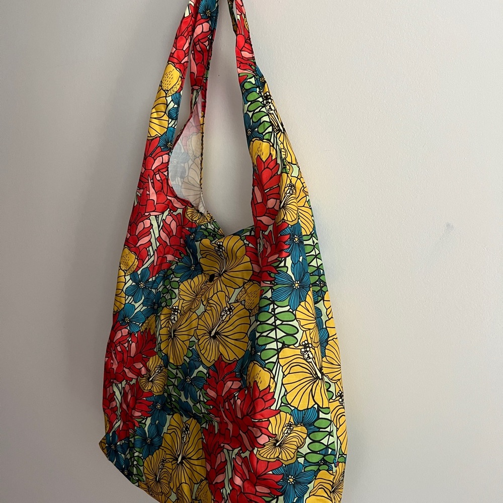 Paradise Totes Pack Down Tropical Print Travel Bag with Accessory Pouch - Picture 10 of 11